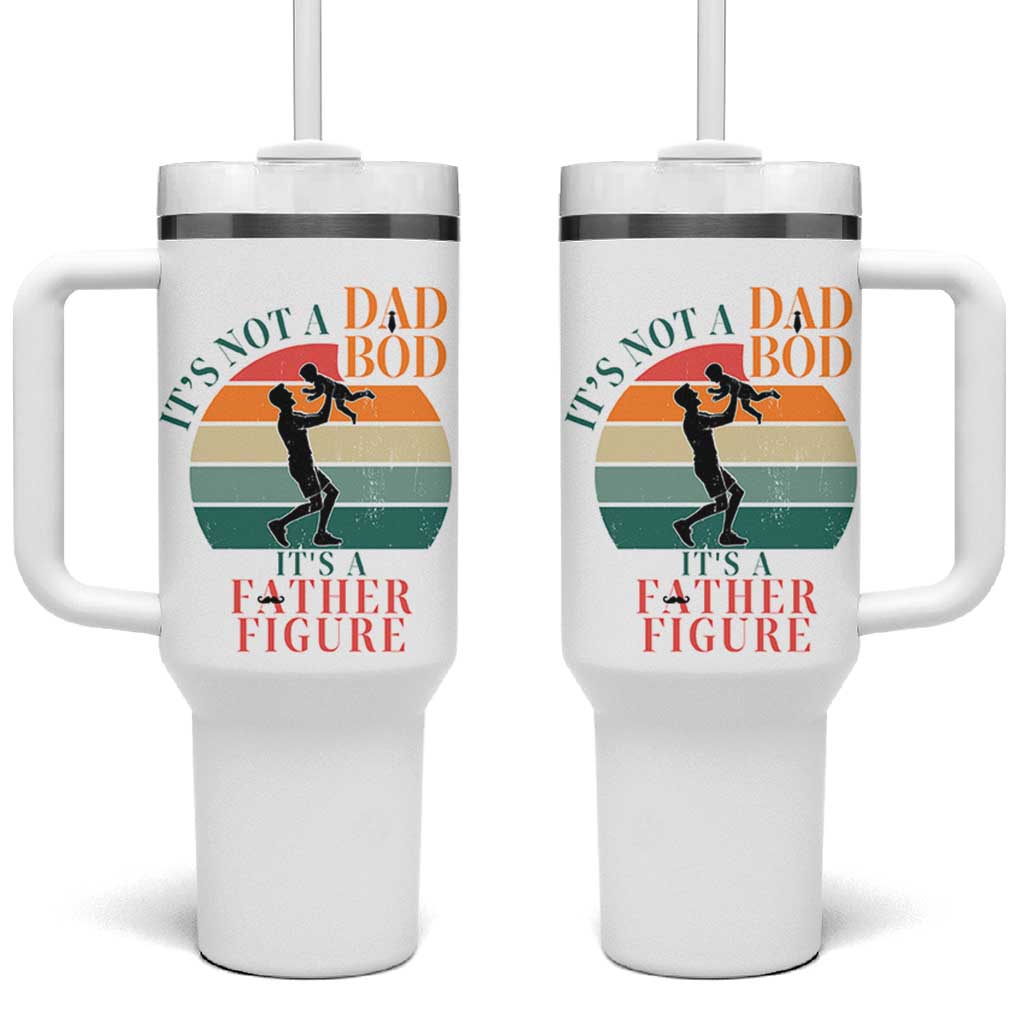 It Is Not A Dad Bod It Is A Father Figure Tumbler With Handle Funny Dad Saying