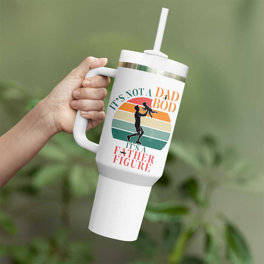 It Is Not A Dad Bod It Is A Father Figure Tumbler With Handle Funny Dad Saying