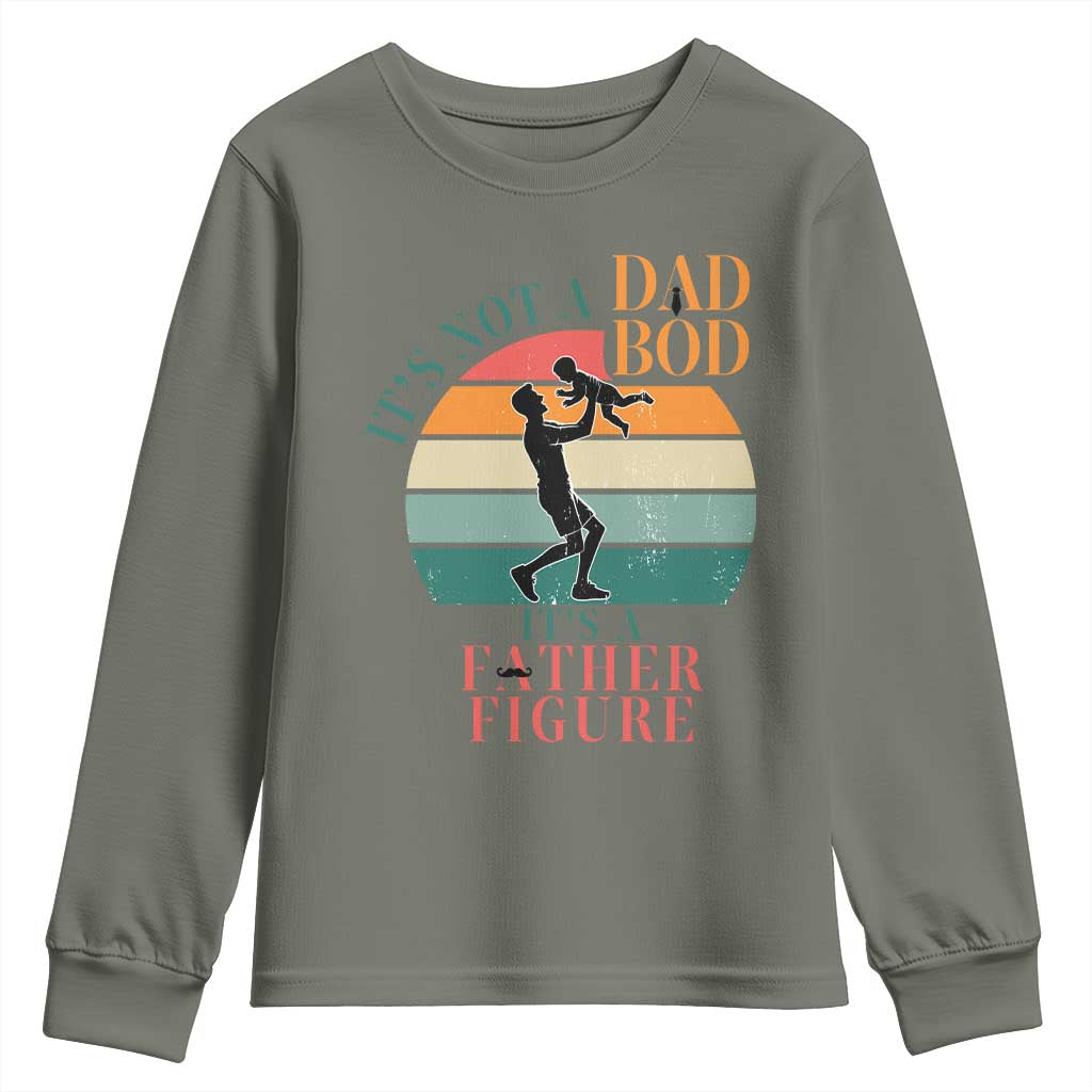 It Is Not A Dad Bod It Is A Father Figure Youth Sweatshirt Funny Dad Saying - Wonder Print Shop