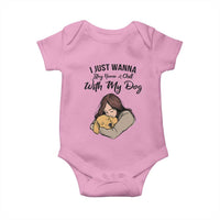 Funny Dog Lover Baby Onesie I Just Wanna Stay Home With My Dog - Wonder Print Shop
