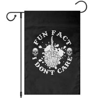 Dark Humor Skeleton Fun Fact I Do Not Care Vibe Garden Flag - Wonder Print Shop