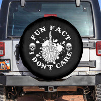 Dark Humor Skeleton Fun Fact I Do Not Care Vibe Spare Tire Cover - Wonder Print Shop