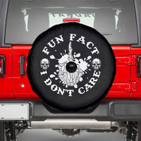 Dark Humor Skeleton Fun Fact I Do Not Care Vibe Spare Tire Cover - Wonder Print Shop