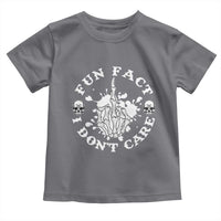 Dark Humor Skeleton Fun Fact I Do Not Care Vibe Toddler T Shirt - Wonder Print Shop