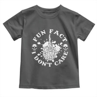 Dark Humor Skeleton Fun Fact I Do Not Care Vibe Toddler T Shirt - Wonder Print Shop
