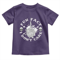 Dark Humor Skeleton Fun Fact I Do Not Care Vibe Toddler T Shirt - Wonder Print Shop