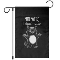 Funny Cat Lover Garden Flag Fun Fact I Do Not Care Quote - Wonder Print Shop