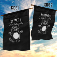 Funny Cat Lover Garden Flag Fun Fact I Do Not Care Quote - Wonder Print Shop