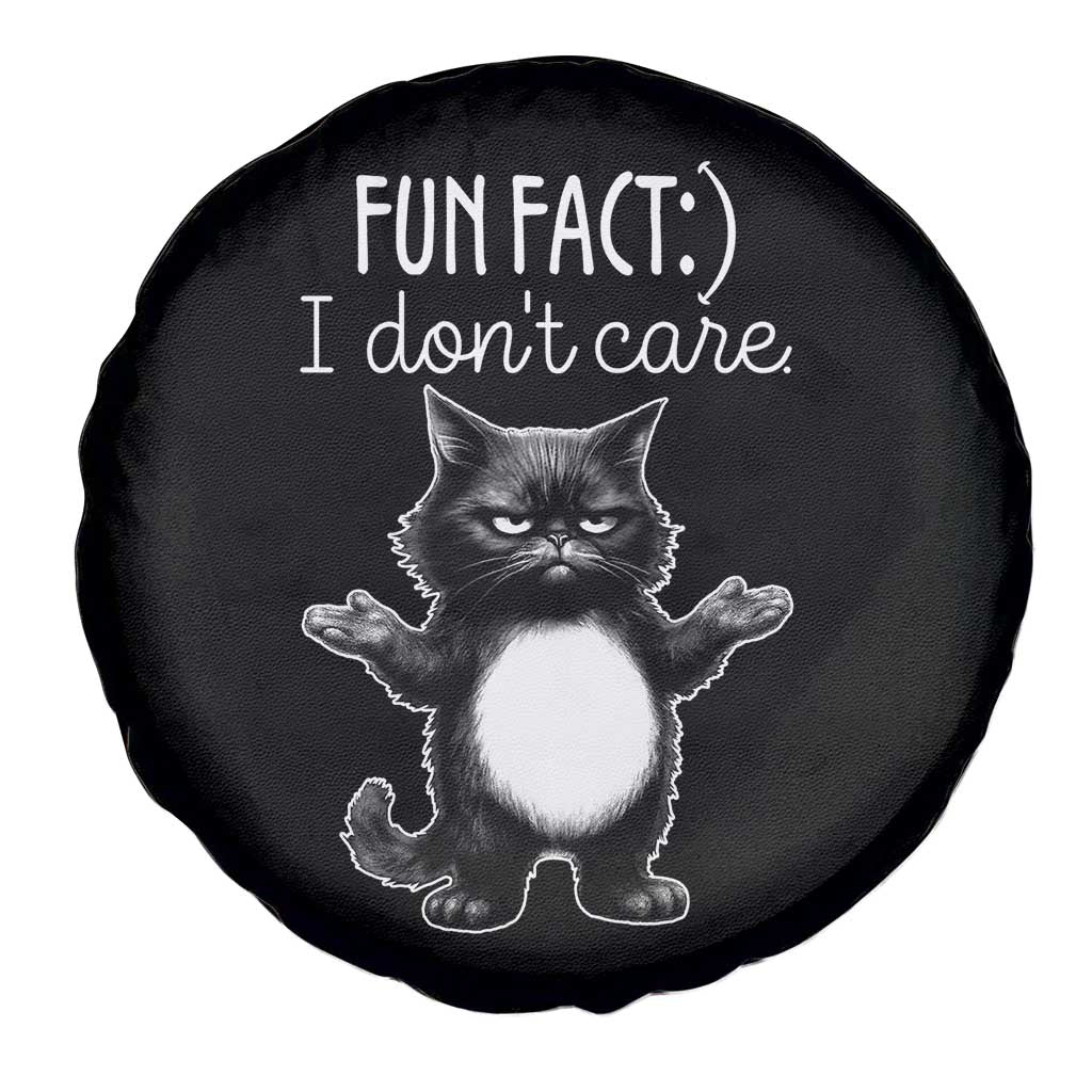 Funny Cat Lover Spare Tire Cover Fun Fact I Do Not Care Quote - Wonder Print Shop