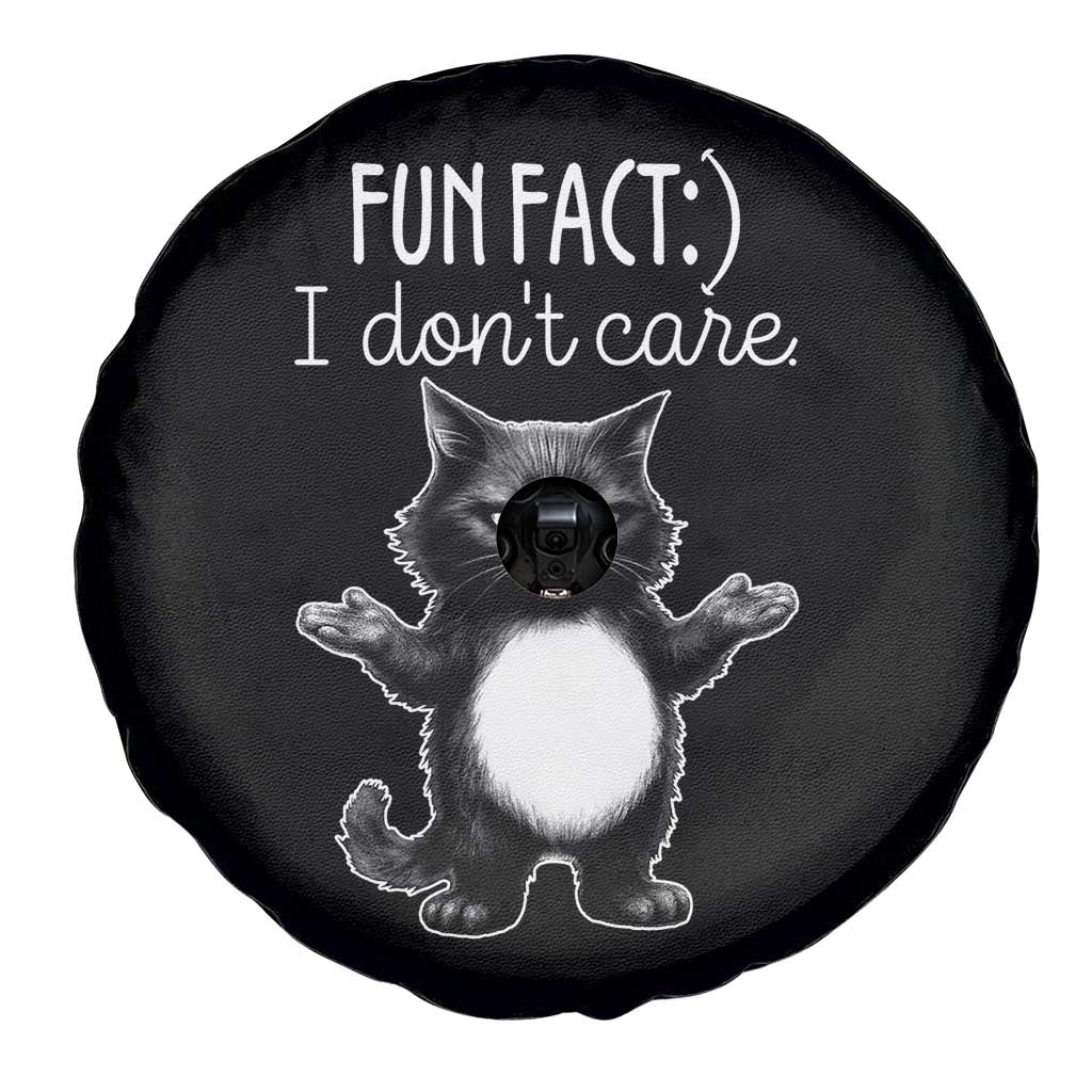 Funny Cat Lover Spare Tire Cover Fun Fact I Do Not Care Quote - Wonder Print Shop