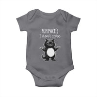 Funny Cat Lover Baby Onesie Fun Fact I Do Not Care Quote - Wonder Print Shop