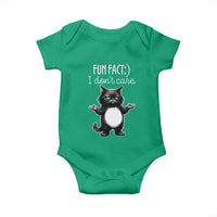 Funny Cat Lover Baby Onesie Fun Fact I Do Not Care Quote - Wonder Print Shop