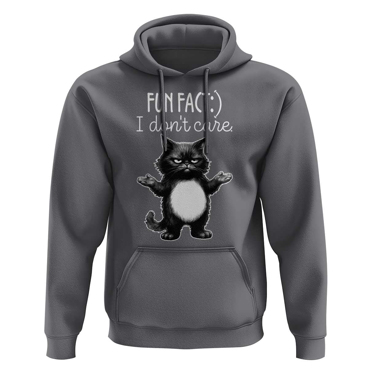 Funny Cat Lover Hoodie Fun Fact I Do Not Care Quote - Wonder Print Shop