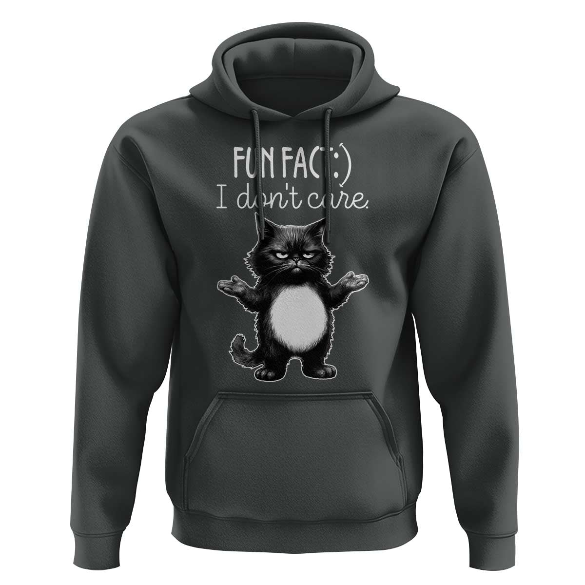 Funny Cat Lover Hoodie Fun Fact I Do Not Care Quote - Wonder Print Shop