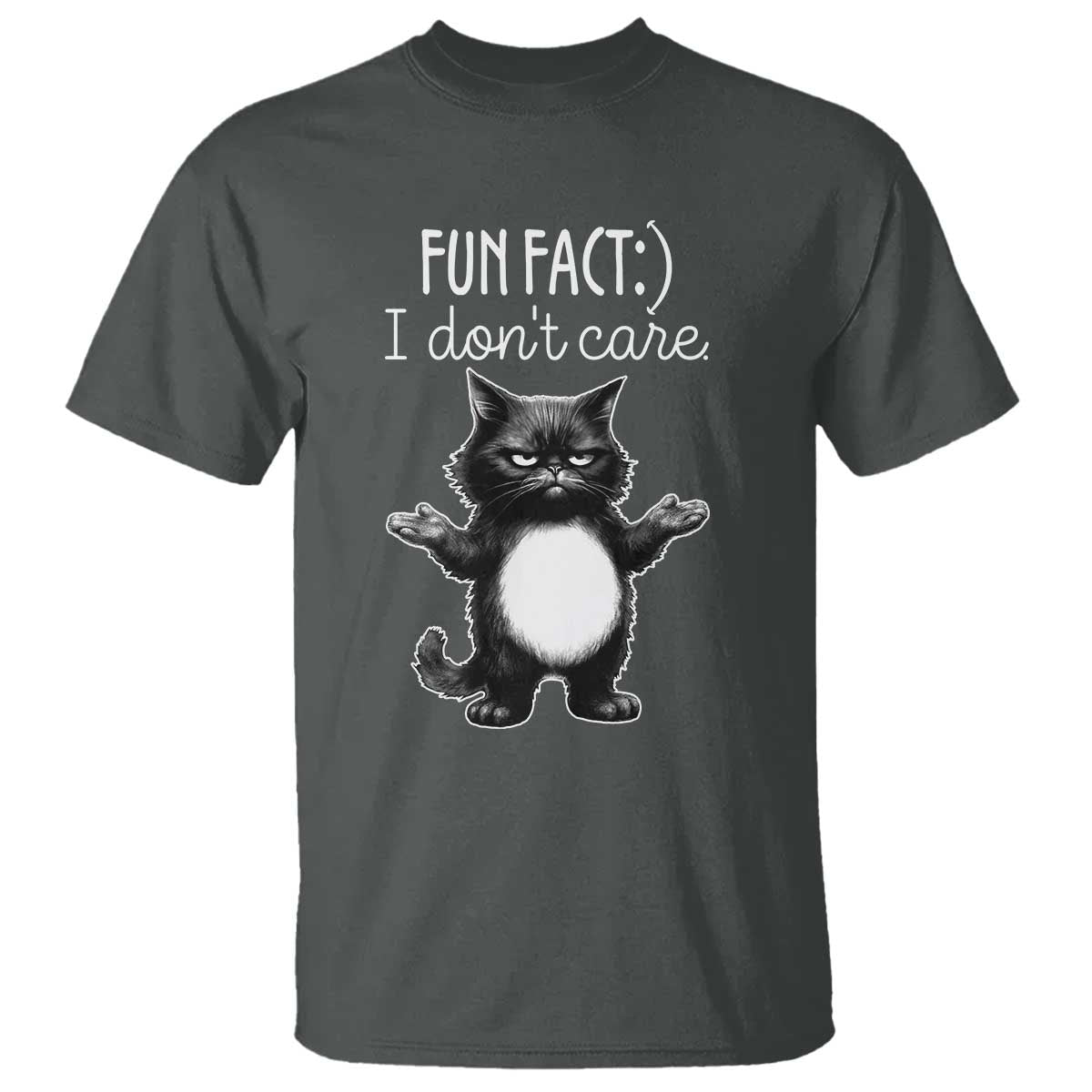 Funny Cat Lover T Shirt Fun Fact I Do Not Care Quote - Wonder Print Shop