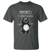 Funny Cat Lover T Shirt Fun Fact I Do Not Care Quote - Wonder Print Shop