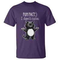 Funny Cat Lover T Shirt Fun Fact I Do Not Care Quote - Wonder Print Shop
