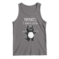 Funny Cat Lover Tank Top Fun Fact I Do Not Care Quote - Wonder Print Shop