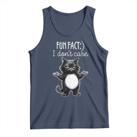 Funny Cat Lover Tank Top Fun Fact I Do Not Care Quote - Wonder Print Shop