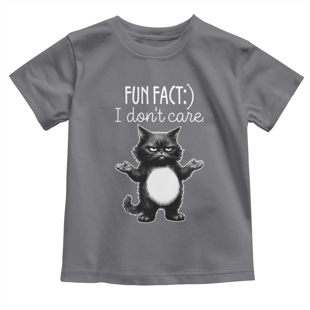 Funny Cat Lover Toddler T Shirt Fun Fact I Do Not Care Quote - Wonder Print Shop