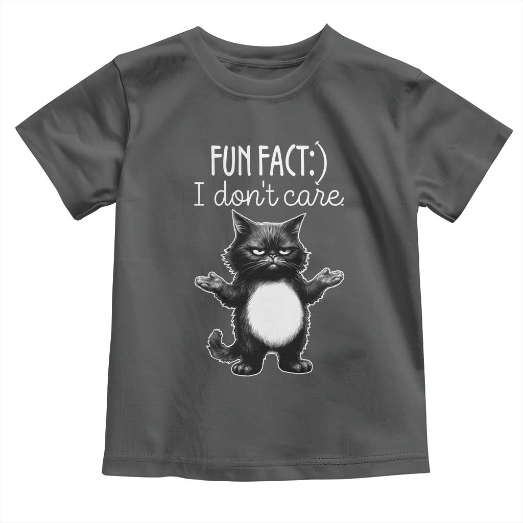 Funny Cat Lover Toddler T Shirt Fun Fact I Do Not Care Quote - Wonder Print Shop