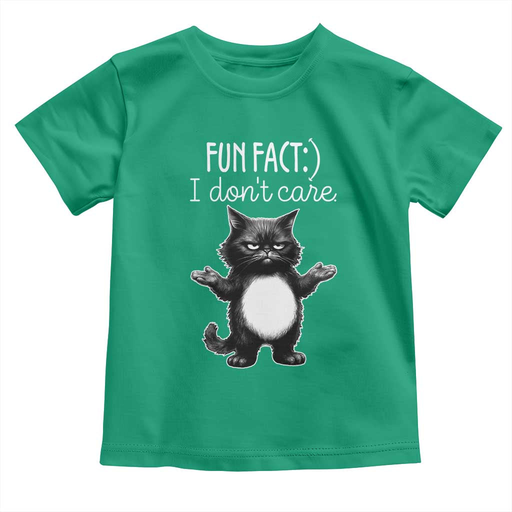 Funny Cat Lover Toddler T Shirt Fun Fact I Do Not Care Quote - Wonder Print Shop