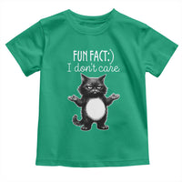 Funny Cat Lover Toddler T Shirt Fun Fact I Do Not Care Quote - Wonder Print Shop