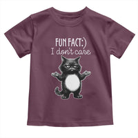Funny Cat Lover Toddler T Shirt Fun Fact I Do Not Care Quote - Wonder Print Shop