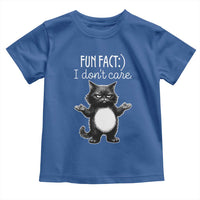 Funny Cat Lover Toddler T Shirt Fun Fact I Do Not Care Quote - Wonder Print Shop