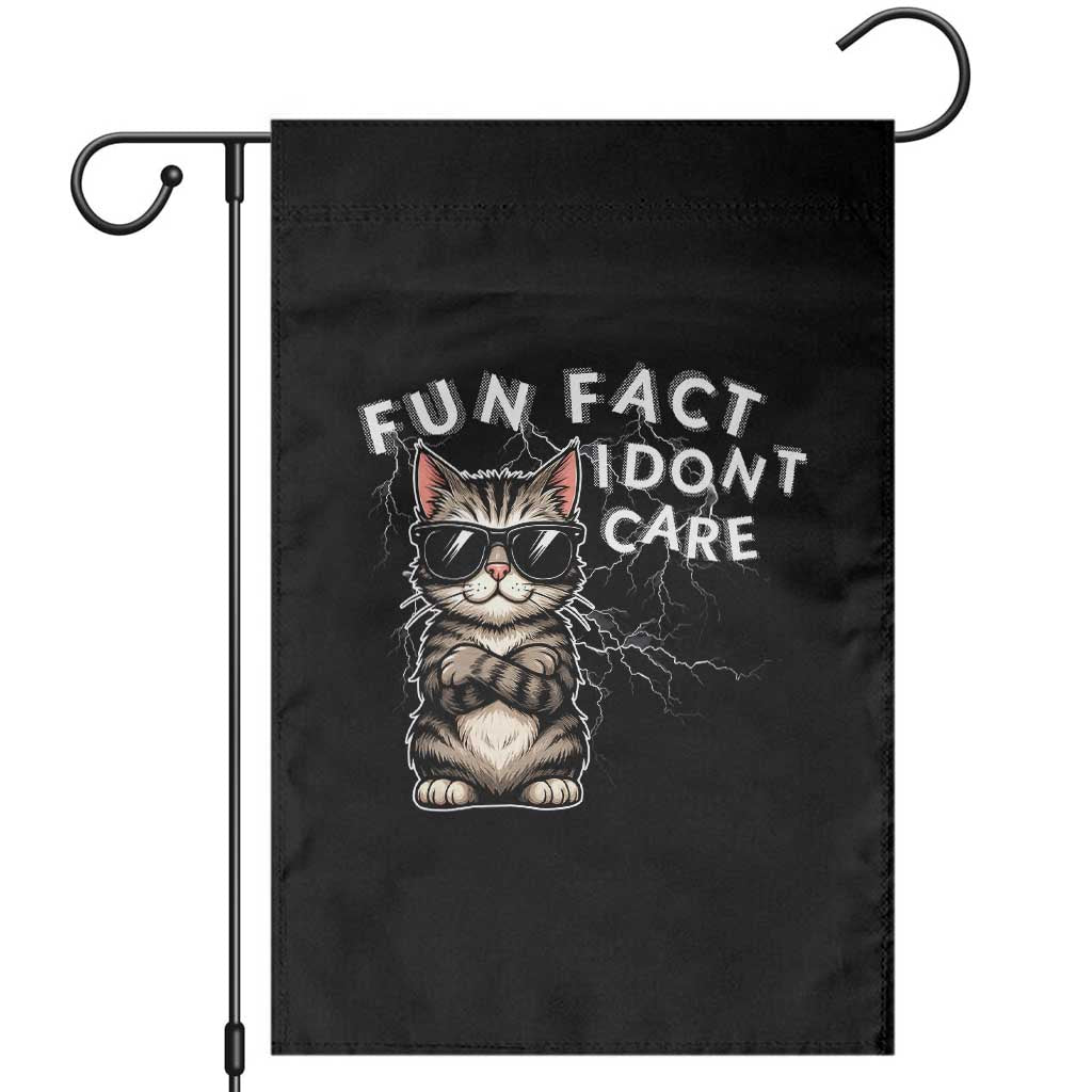 Fun Fact I Do Not Care Garden Flag Grumpy Cat Lover - Wonder Print Shop