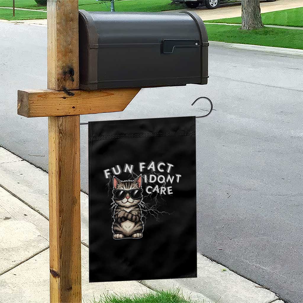 Fun Fact I Do Not Care Garden Flag Grumpy Cat Lover - Wonder Print Shop