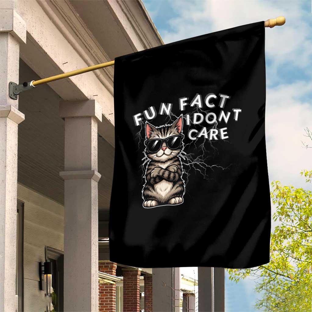 Fun Fact I Do Not Care Garden Flag Grumpy Cat Lover - Wonder Print Shop