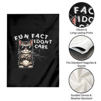 Fun Fact I Do Not Care Garden Flag Grumpy Cat Lover - Wonder Print Shop