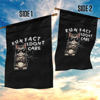 Fun Fact I Do Not Care Garden Flag Grumpy Cat Lover - Wonder Print Shop