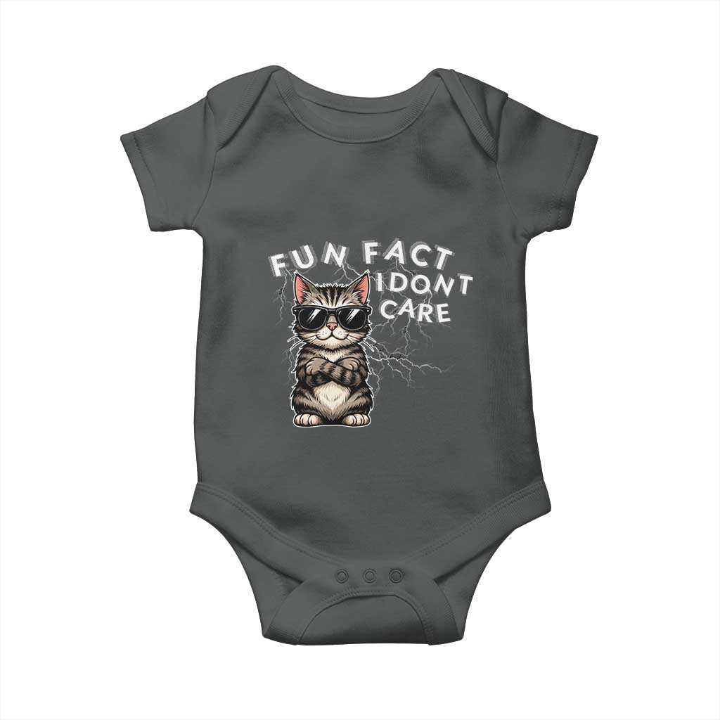 Fun Fact I Do Not Care Baby Onesie Grumpy Cat Lover - Wonder Print Shop