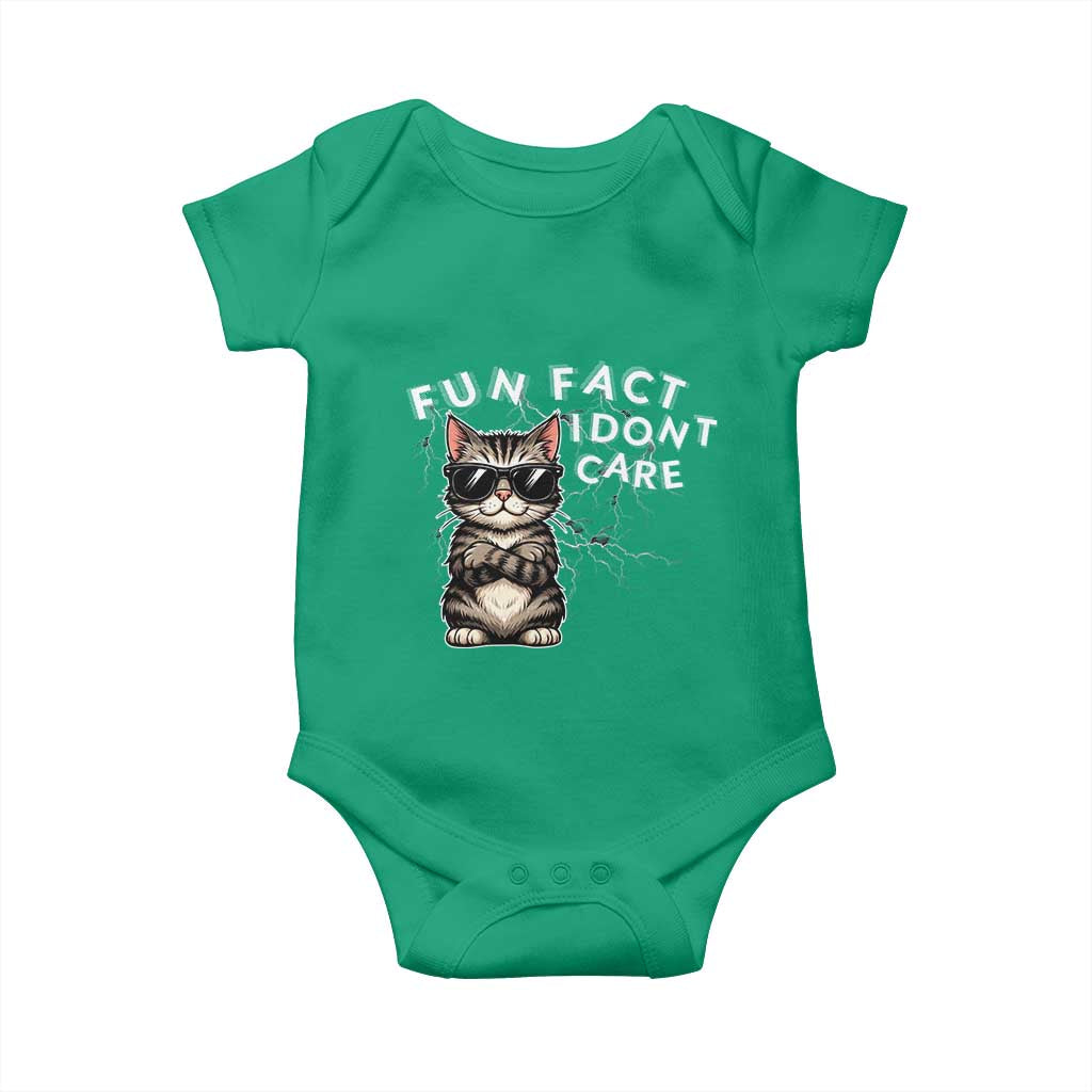 Fun Fact I Do Not Care Baby Onesie Grumpy Cat Lover - Wonder Print Shop
