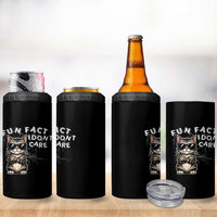 Fun Fact I Do Not Care 4 in 1 Can Cooler Tumbler Grumpy Cat Lover