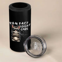 Fun Fact I Do Not Care 4 in 1 Can Cooler Tumbler Grumpy Cat Lover