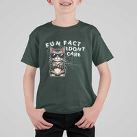 Fun Fact I Do Not Care T Shirt For Kid Grumpy Cat Lover - Wonder Print Shop