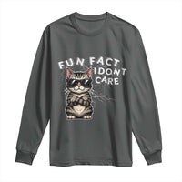 Fun Fact I Do Not Care Long Sleeve Shirt Grumpy Cat Lover - Wonder Print Shop