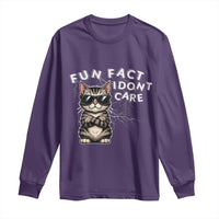 Fun Fact I Do Not Care Long Sleeve Shirt Grumpy Cat Lover - Wonder Print Shop