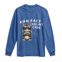 Fun Fact I Do Not Care Long Sleeve Shirt Grumpy Cat Lover - Wonder Print Shop