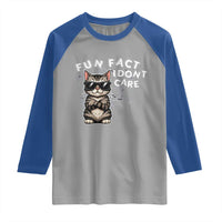 Fun Fact I Do Not Care Raglan Shirt Grumpy Cat Lover - Wonder Print Shop