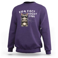 Fun Fact I Do Not Care Sweatshirt Grumpy Cat Lover - Wonder Print Shop