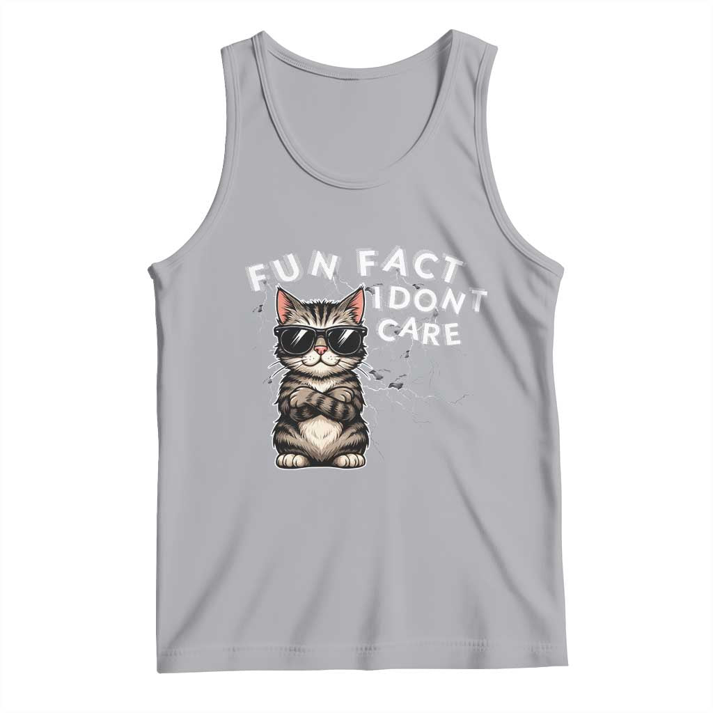 Fun Fact I Do Not Care Tank Top Grumpy Cat Lover - Wonder Print Shop