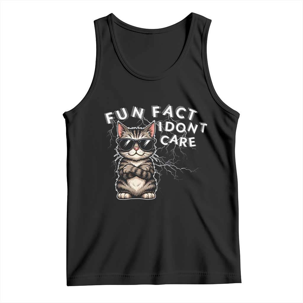 Fun Fact I Do Not Care Tank Top Grumpy Cat Lover - Wonder Print Shop