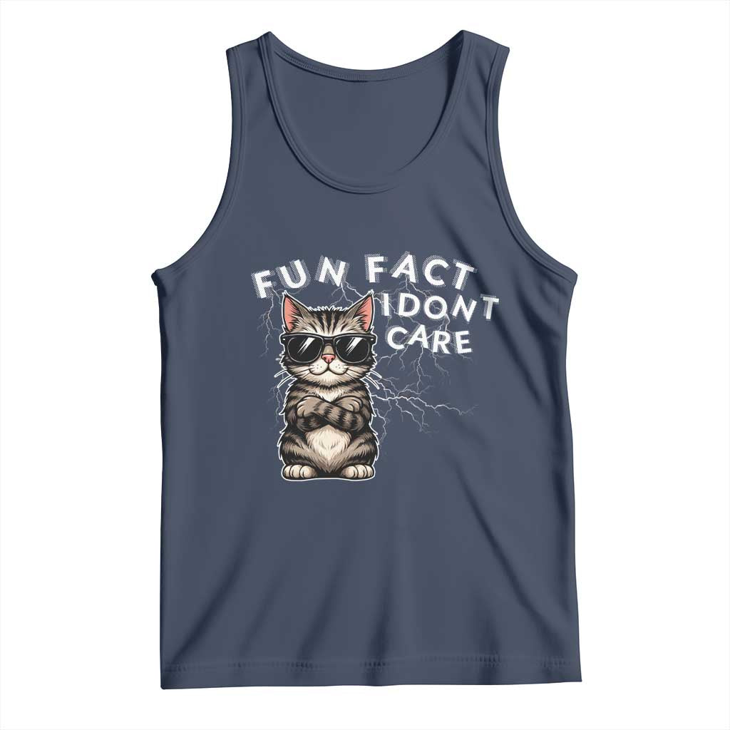 Fun Fact I Do Not Care Tank Top Grumpy Cat Lover - Wonder Print Shop