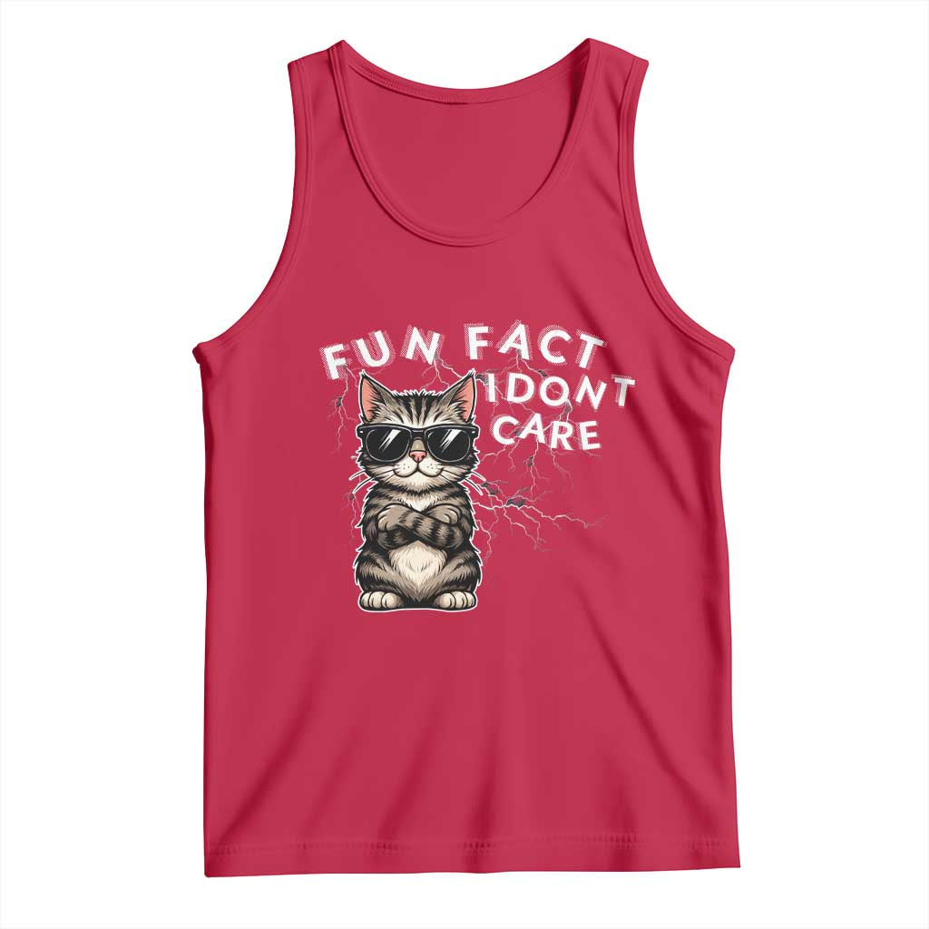 Fun Fact I Do Not Care Tank Top Grumpy Cat Lover - Wonder Print Shop