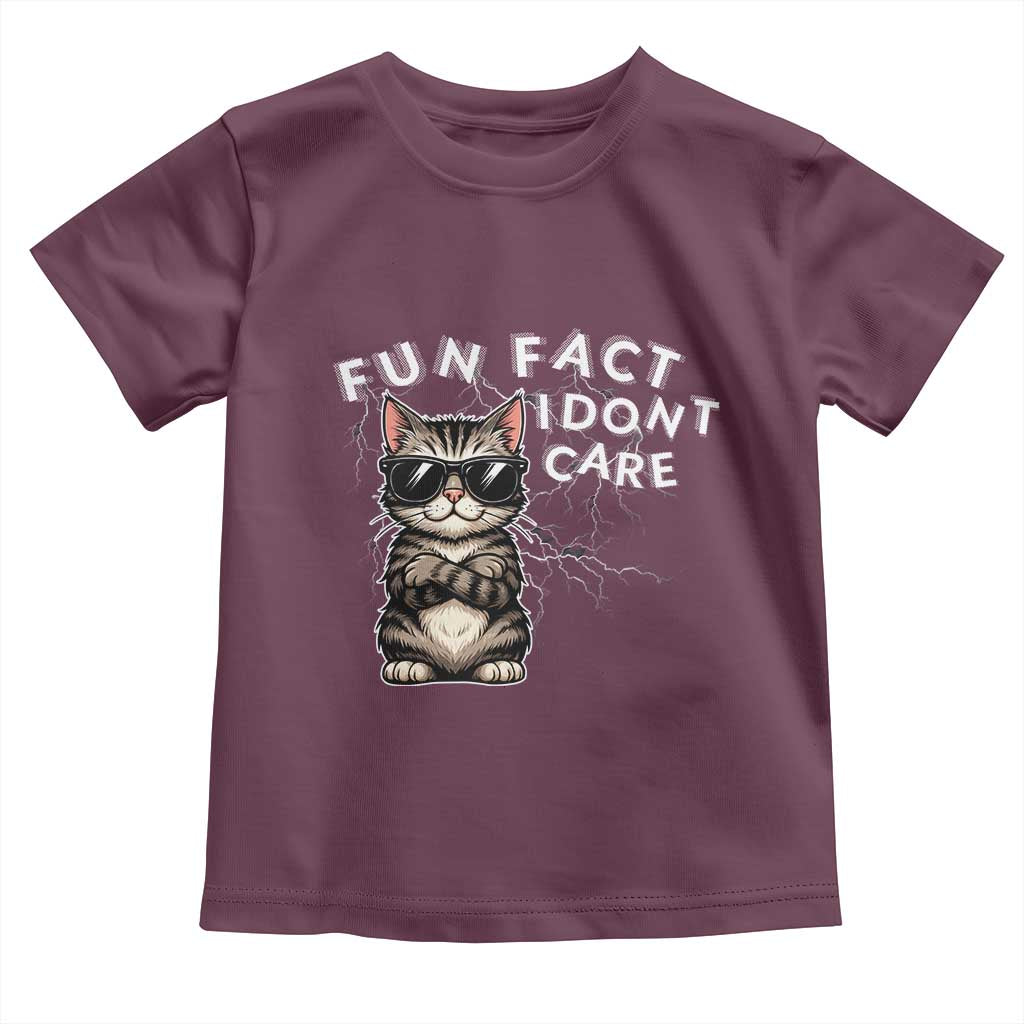 Fun Fact I Do Not Care Toddler T Shirt Grumpy Cat Lover - Wonder Print Shop