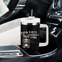 Fun Fact I Do Not Care Tumbler With Handle Grumpy Cat Lover